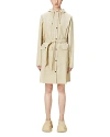 RAINS CURVE HOODED BELTED JACKET