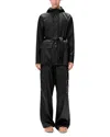 Rains Curve Waterproof Rain Jacket In Black Grain