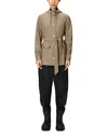 Rains Curve Jacket In Brown