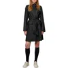 Rains Curve Waterproof Belted Jacket In Black