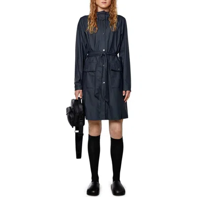RAINS RAINS CURVE WATERPROOF BELTED JACKET