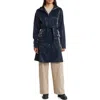 Rains Curve Waterproof Belted Jacket In Black