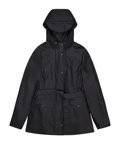 Rains Curve Waterproof Jacket In Black