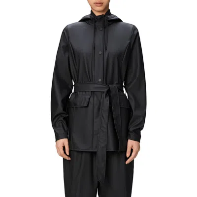 Rains Curve Waterproof Rain Jacket In Black