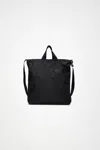 Rains Dash Messenger Tote Bag In Black