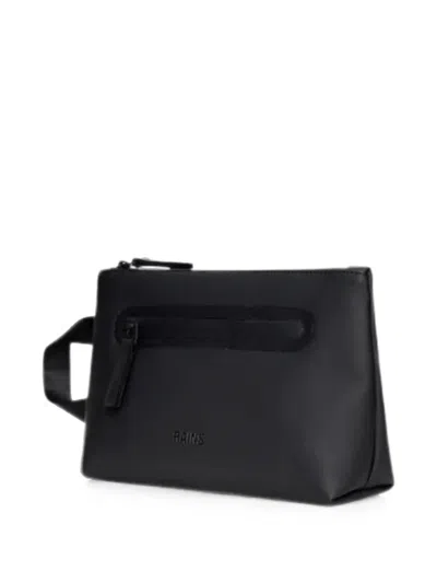 Rains Double-zip Wash Bag In Black