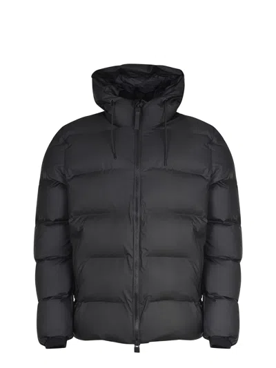 Rains Black Alta Puffer Jacket
