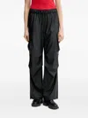 Rains Drawstring Cargo Pants In Black