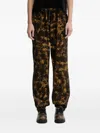 Rains Drawstring Patterned Trousers In Brown