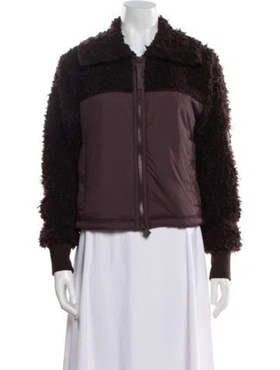 Pre-owned Rains Faux Fur Bomber Jacket W/ Tags In Brown