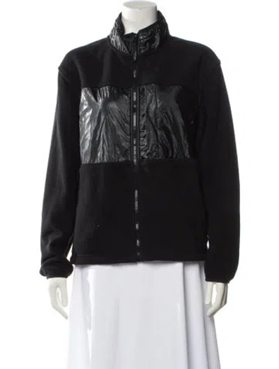 Pre-owned Rains Faux Fur Jacket In Black