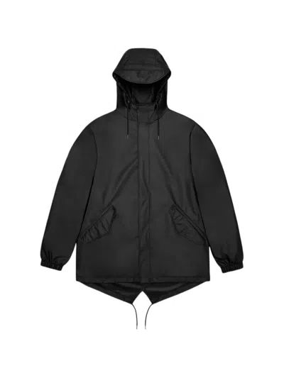 Rains Fishtail Hooded Jacket In Black