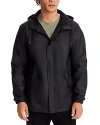 Rains Waterproof Hooded Fishtail Rain Jacket In Black