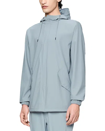 Rains Fishtail Hooded Rain Jacket In Blue