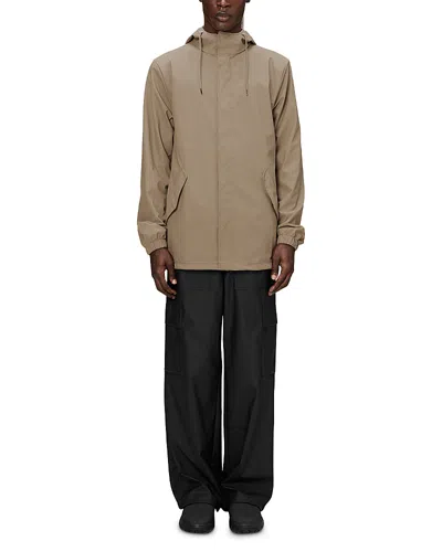 Rains Fishtail Hooded Rain Jacket In Neutral