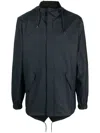 Rains Fishtail Hooded Raincoat In Blue