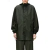 Rains Fishtail Hooded Waterproof Rain Jacket In Green