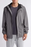 Rains Fishtail Hooded Waterproof Rain Jacket In Grey
