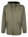 Rains Fishtail Hooded Waterproof Rain Jacket In Grün