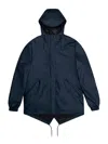 Rains Male Fishtail Jacket In Dark Blue