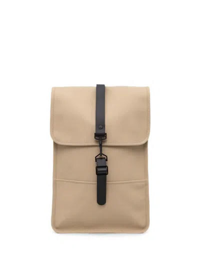 Rains Flap Buckle Backpack In Brown