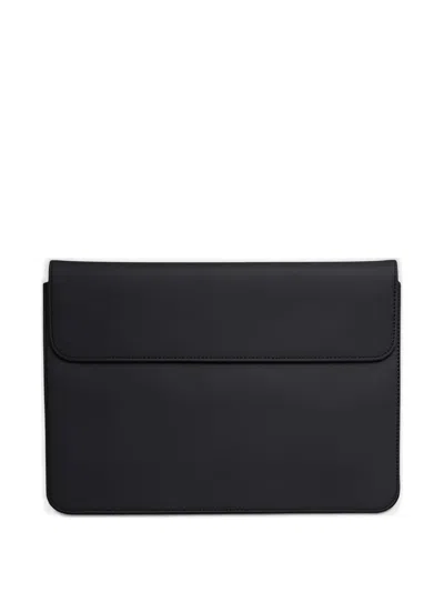 Rains Flap-closure Laptop Sleeve In Black
