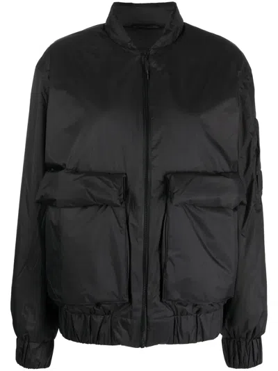 Rains Flap-pockets Puffer Jacket In Schwarz