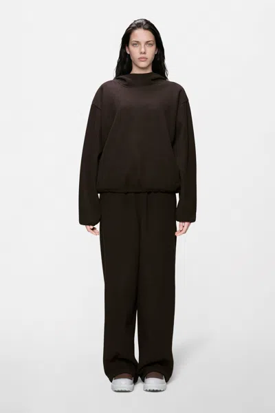 Rains Fleece Hoodie In Bark