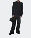 Rains Fleece Pullover In Black In Black