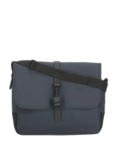 Rains Foldover Carabiner-fastening Shoulder Bag In Blue