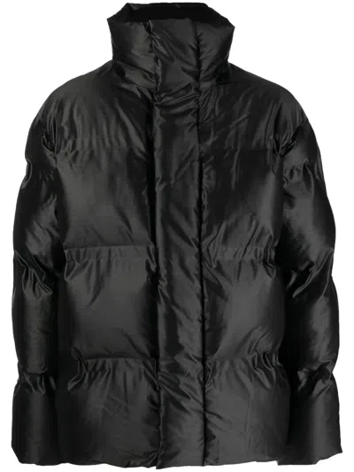 Rains Funnel-neck Padded Jacket In Black
