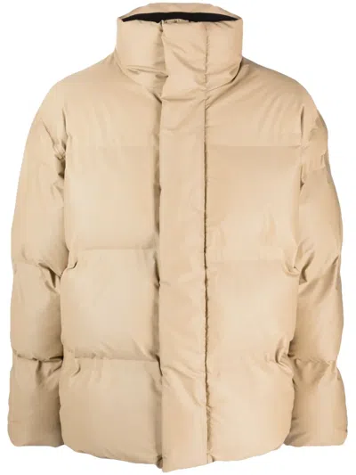 Rains Funnel-neck Padded Jacket In Neutrals