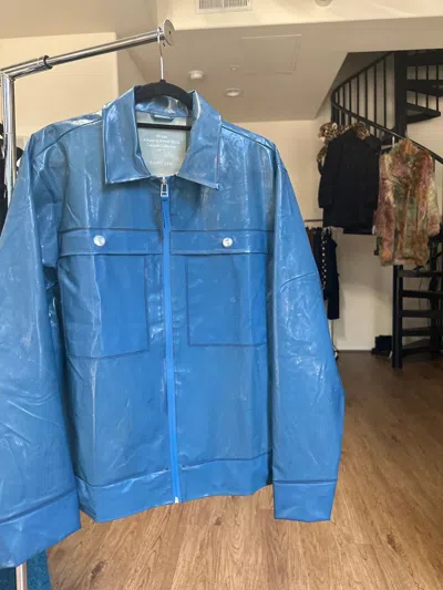 Pre-owned Rains Fw18 Mirage Rain Jacket In Blue