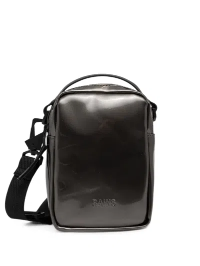 Rains Glossy-finish Logo-embossed Shoulder Bag In Red