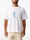 Rains Graphic-print Crew-neck T-shirt In White