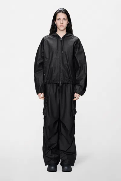 Rains Heavy Woven Jacket In Black