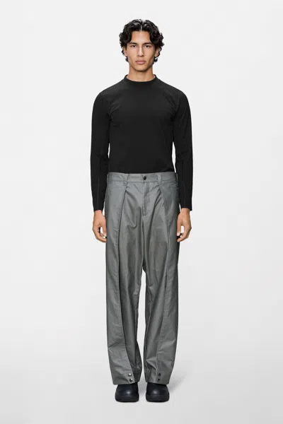 Rains Heavy Woven Pants Wide In Asphalt