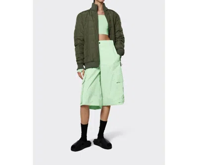 Rains High Neck Jacket In Green