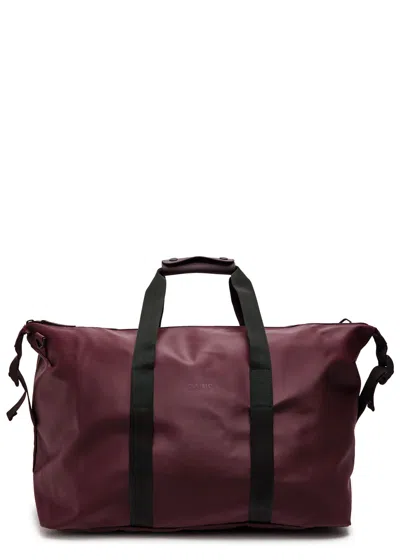 Rains Hilo Weekend Rubberised Holdall In Burgundy