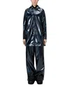 Rains Hooded A-line Rain Jacket In Blue