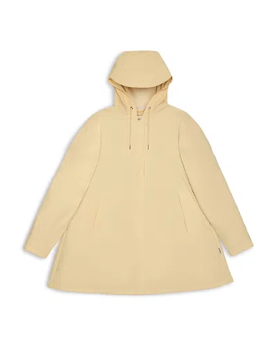 RAINS HOODED A-LINE RAIN JACKET
