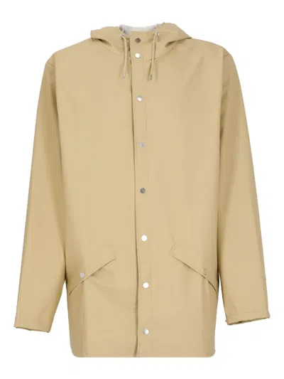 RAINS HOODED BUTTON-DOWN RAINCOAT