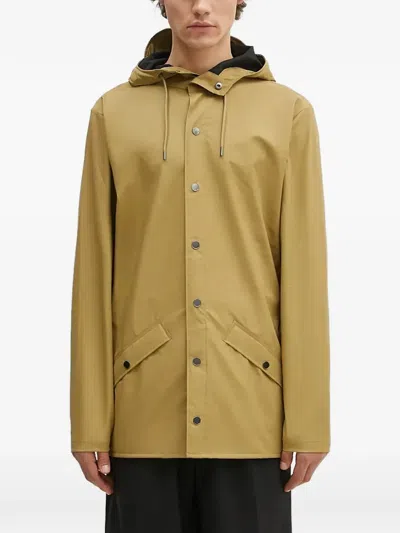 Rains Hooded Coat In Neutral