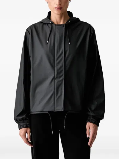 Rains Hooded Drawstring Jacket In Multi