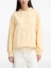 Rains Hooded Drawstring Jacket In Yellow