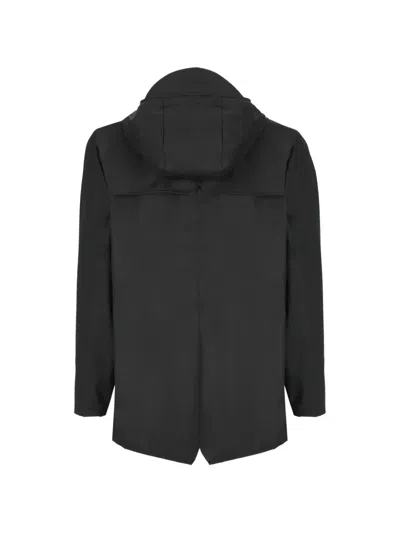 Rains Hooded Jacket In Black