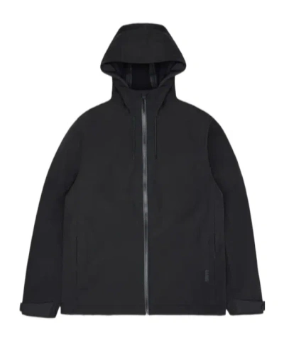 Rains Hooded Jacket In Black