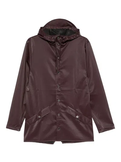 Rains Hooded Jacket In Red