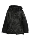 Rains Hooded Padded Coat In Black
