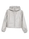 Rains Hooded Puffer Jacket In Gray